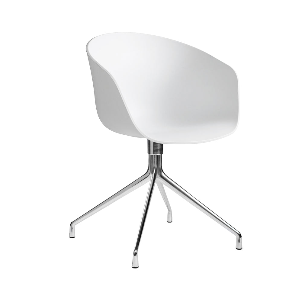 HAY - About A Chair AAC 20 | white 2.0 / Aluminium poliert
