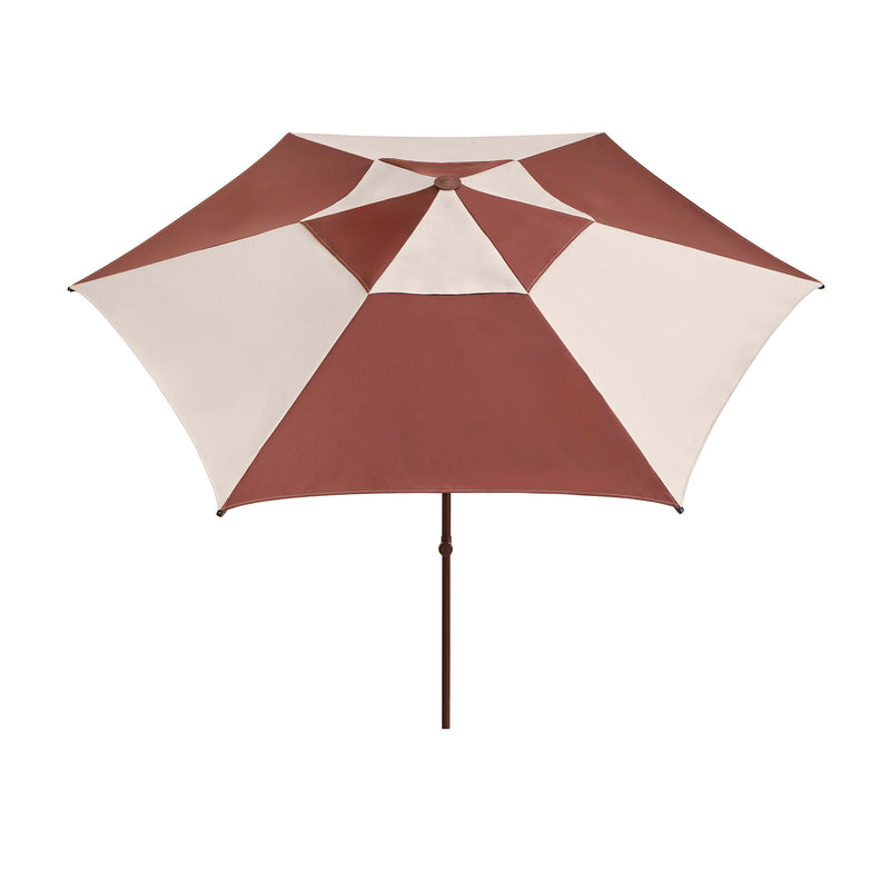 HAY - Terrazza Sonnenschirm | Ø 300 x H170-235 cm / off-white and burgundy