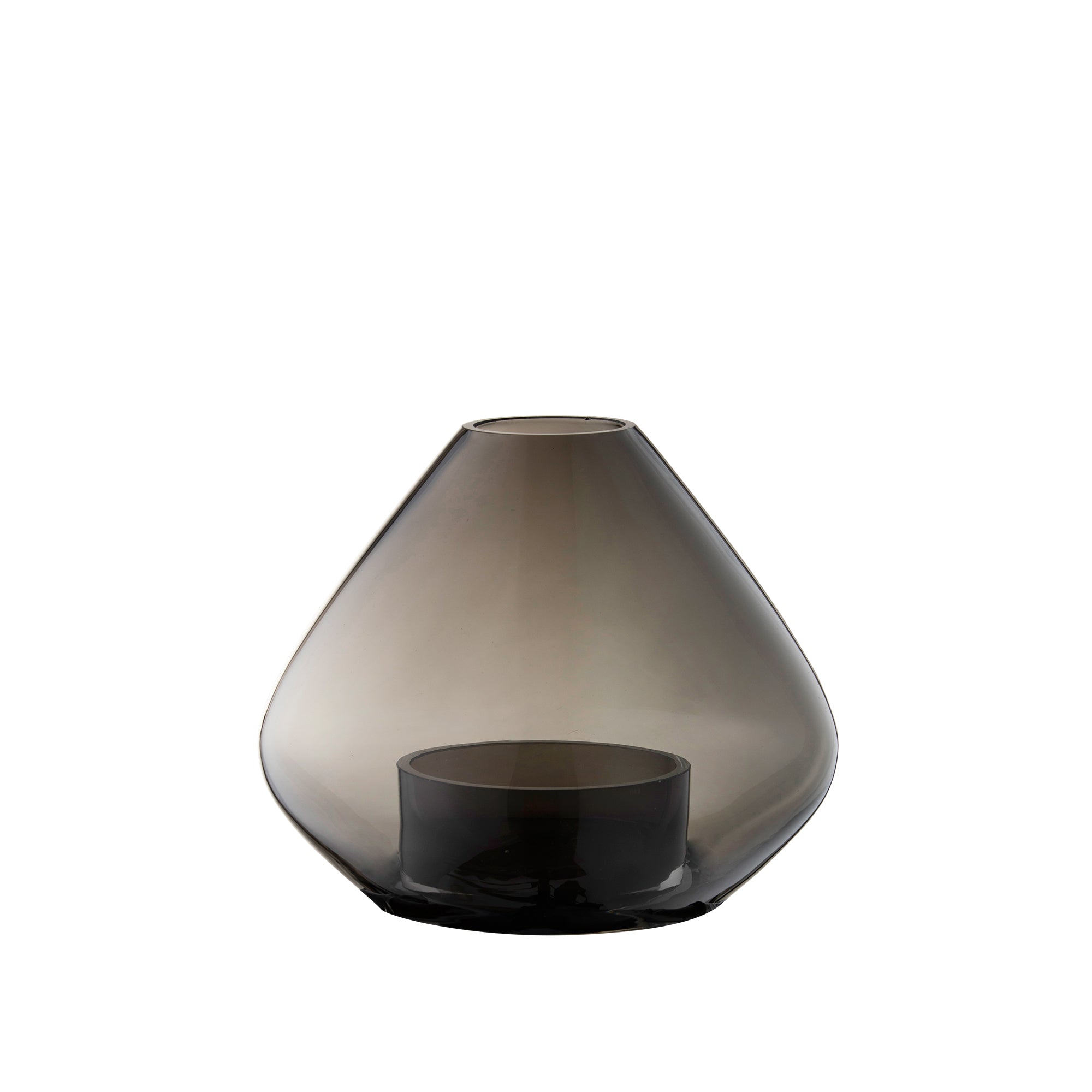 AYTM - Uno Windlicht und Vase | Ø 14,5 x H 11,5 cm / schwarz