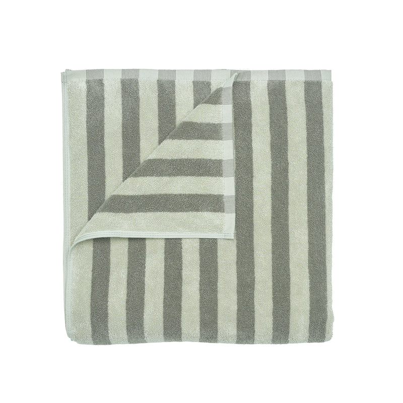 Blomus - Arto Badetuch | breite Streifen / desert sage/agave green