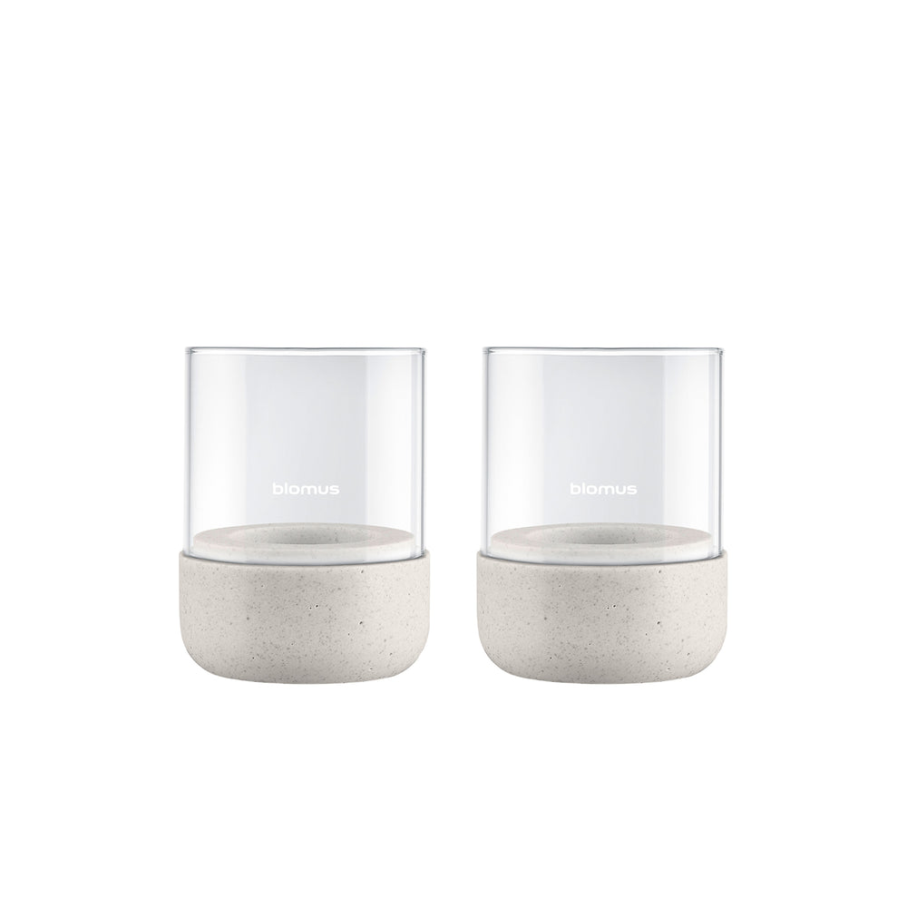 Blomus - Calma Windlicht | 2er-Set / Ø 7 cm / klar/moonbeam