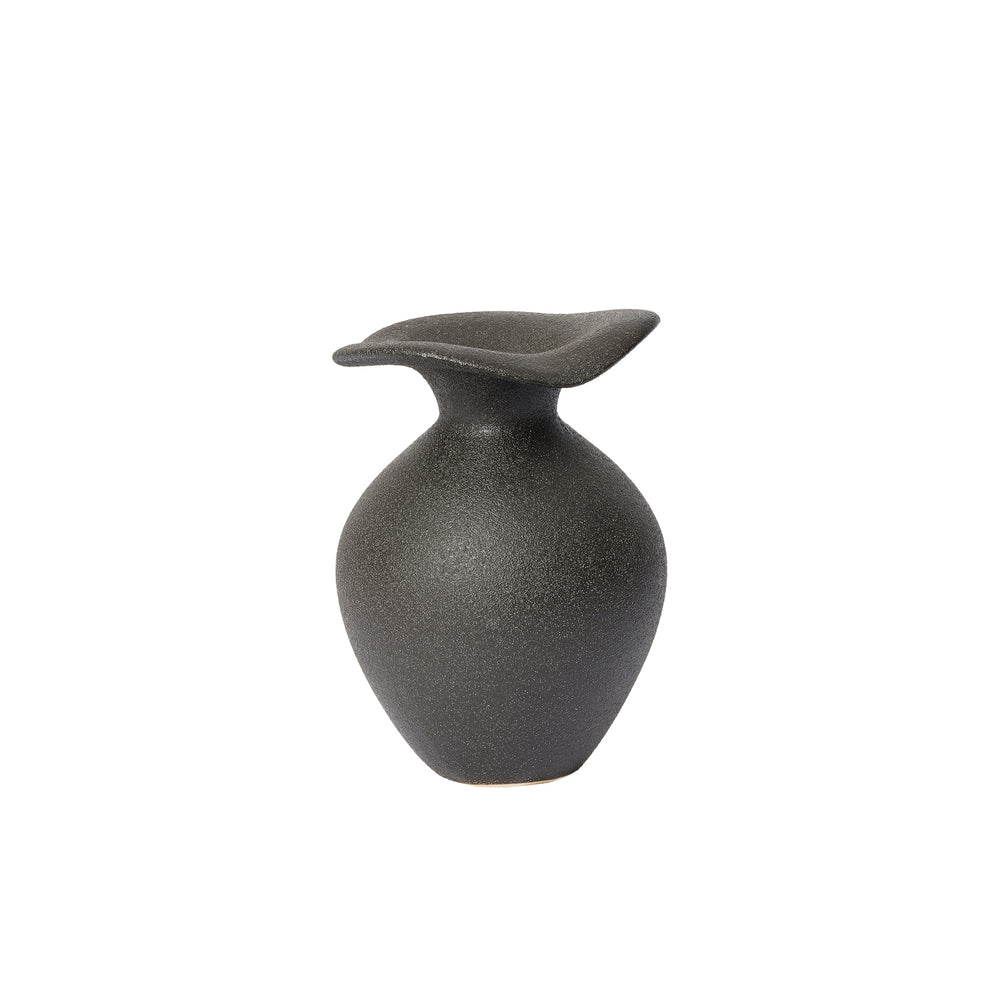 Broste Copenhagen - Florentina Vase | Ø 9,5 cm x H 14 cm / schwarz matt