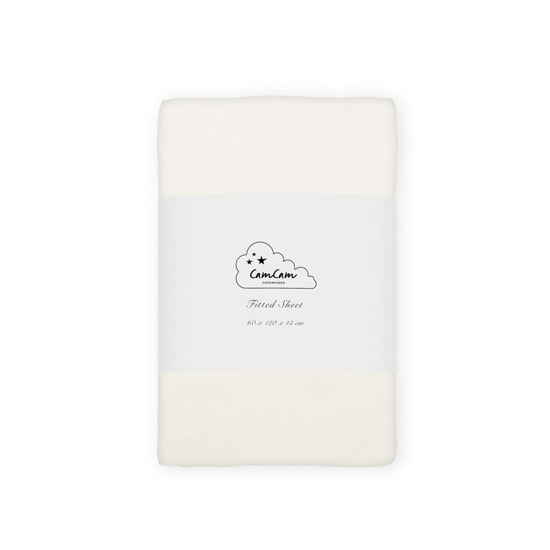 Cam Cam Copenhagen - Kinder-Spannbettlaken | 60 x 120 cm / off-white