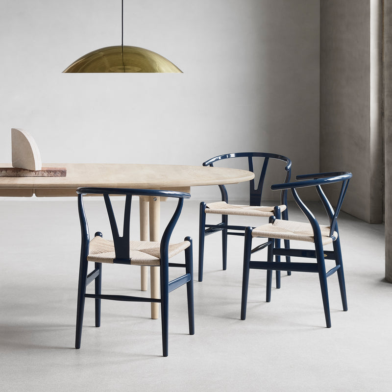 Carl Hansen - CH24 Wishbone Chair, schwarzes Geflecht