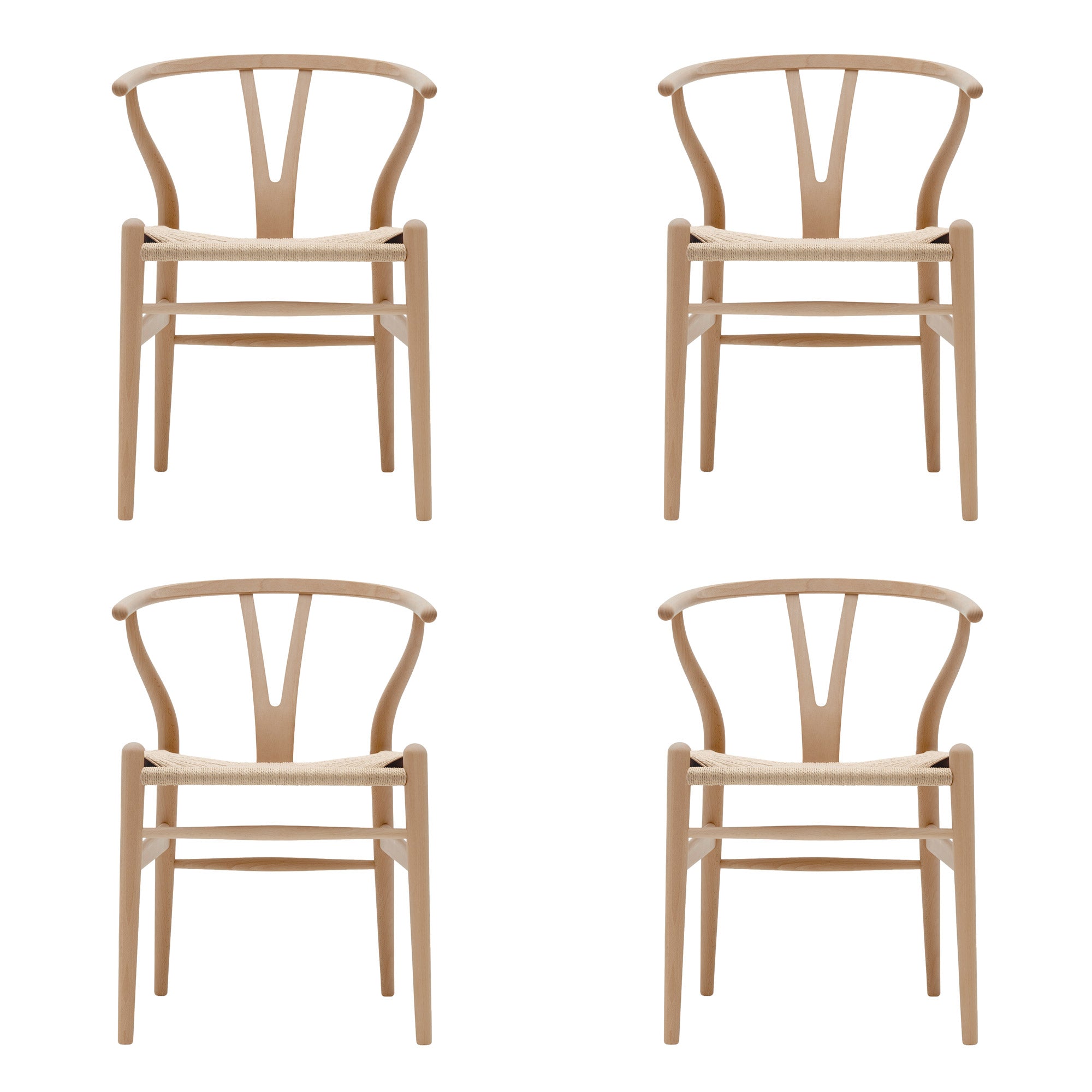 Carl Hansen - CH24 Wishbone Chair Set | 4er-Set / Buche geölt