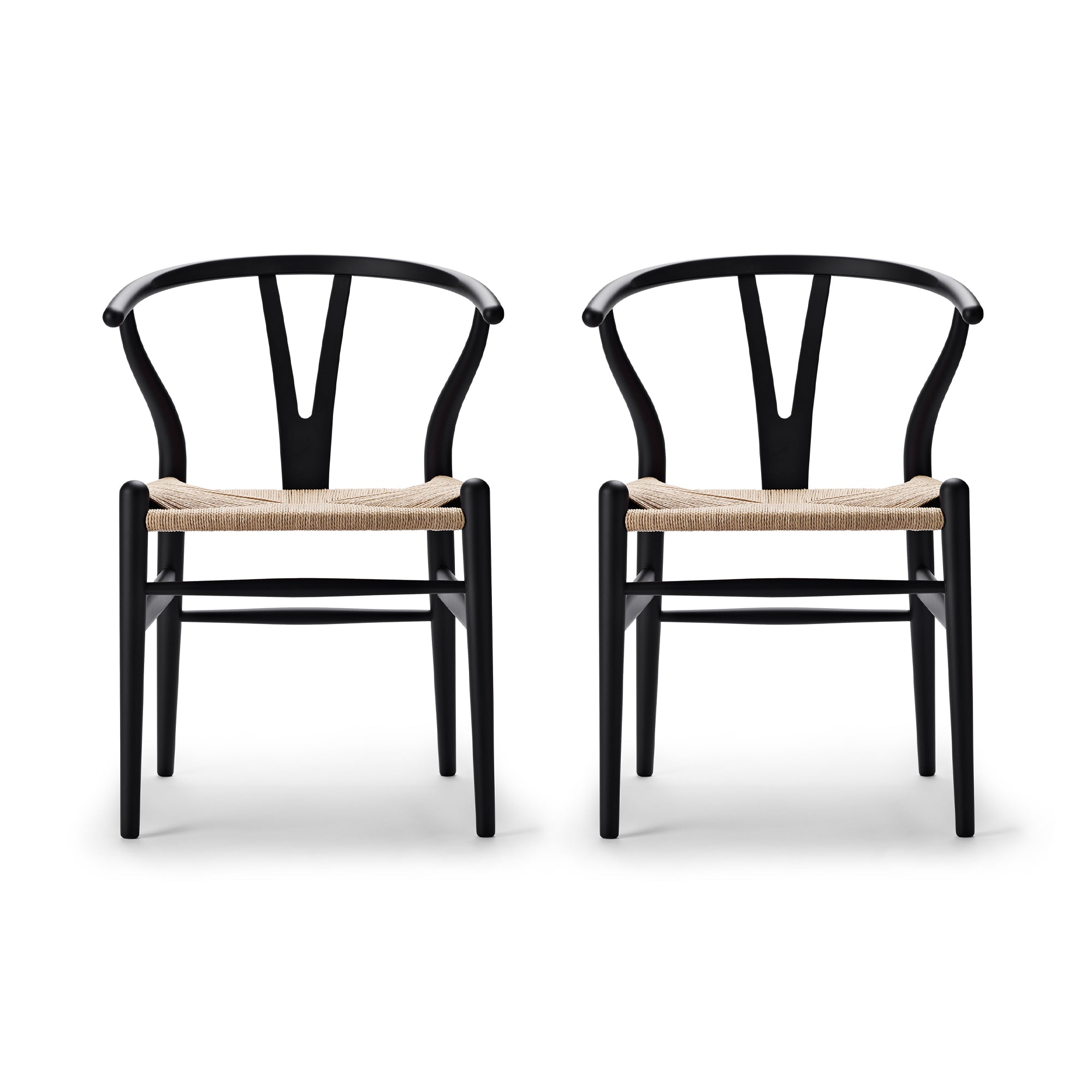 Carl Hansen - CH24 Wishbone Chair Set | 2er-Set / Buche soft black