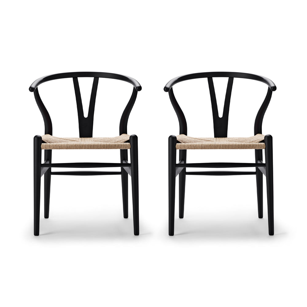 Carl Hansen - CH24 Wishbone Chair Set | 2er-Set / Buche soft black