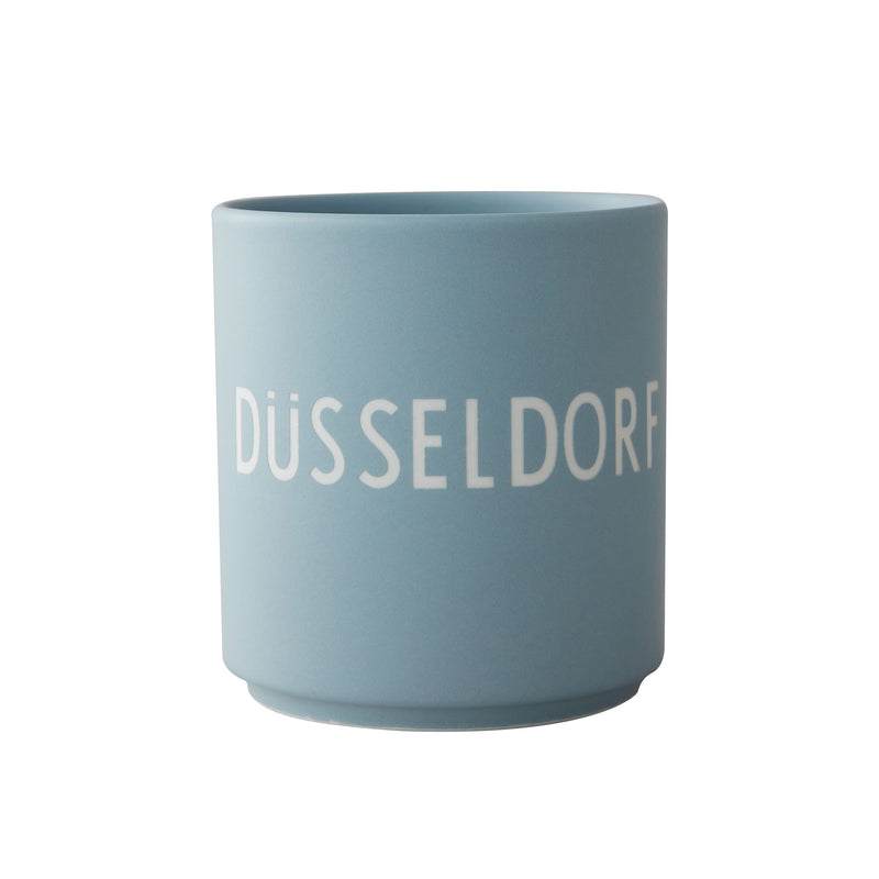 Design Letters - AJ Favourite Porzellan Becher | Düsseldorf / light blue