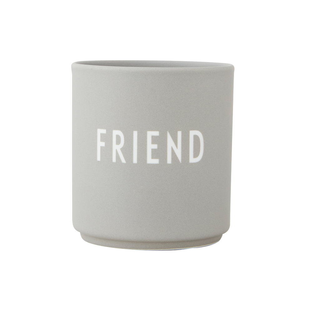 Design Letters - AJ Favourite Porzellan Becher | Friend  / cool gray