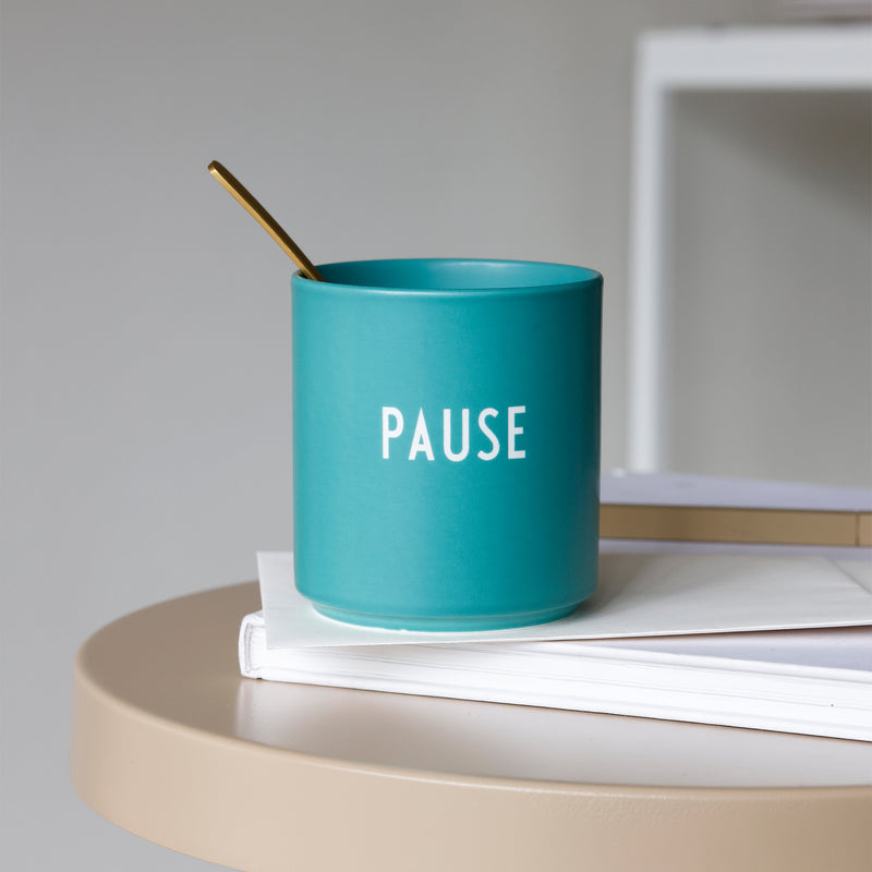 Design Letters - AJ Favourite Porzellan Becher | Pause / antique green