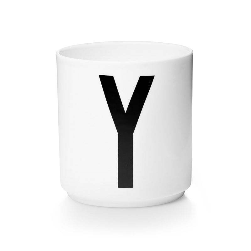 Design Letters - AJ Porzellan Becher A-Z | Y / weiß