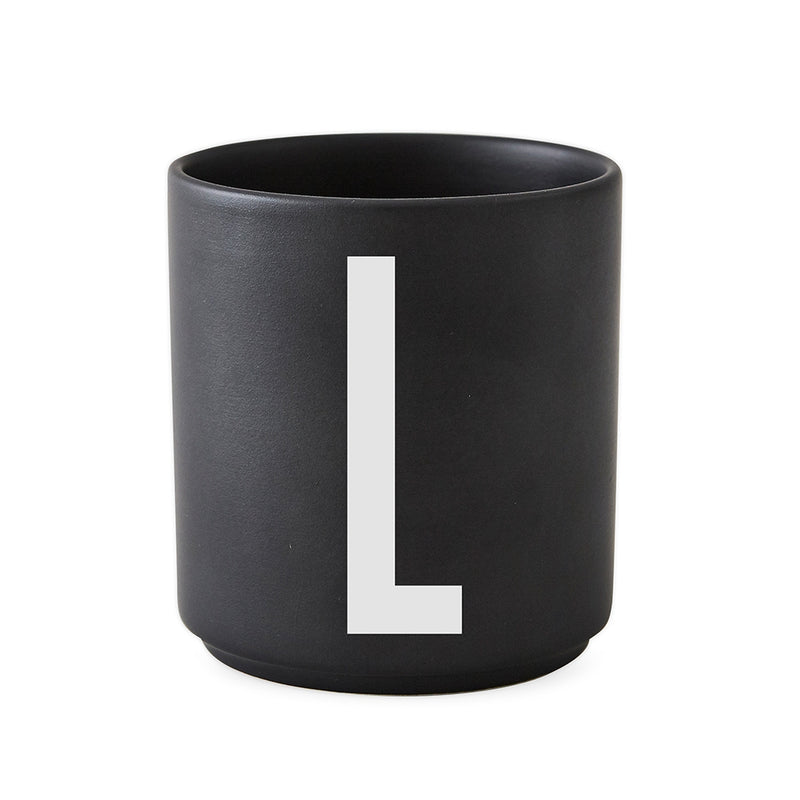 Design Letters - AJ Porzellan Becher | L / schwarz