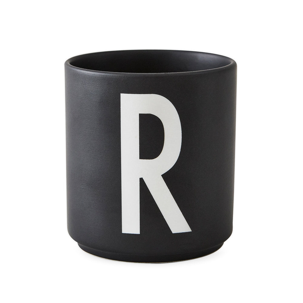 Design Letters - AJ Porzellan Becher | R / schwarz