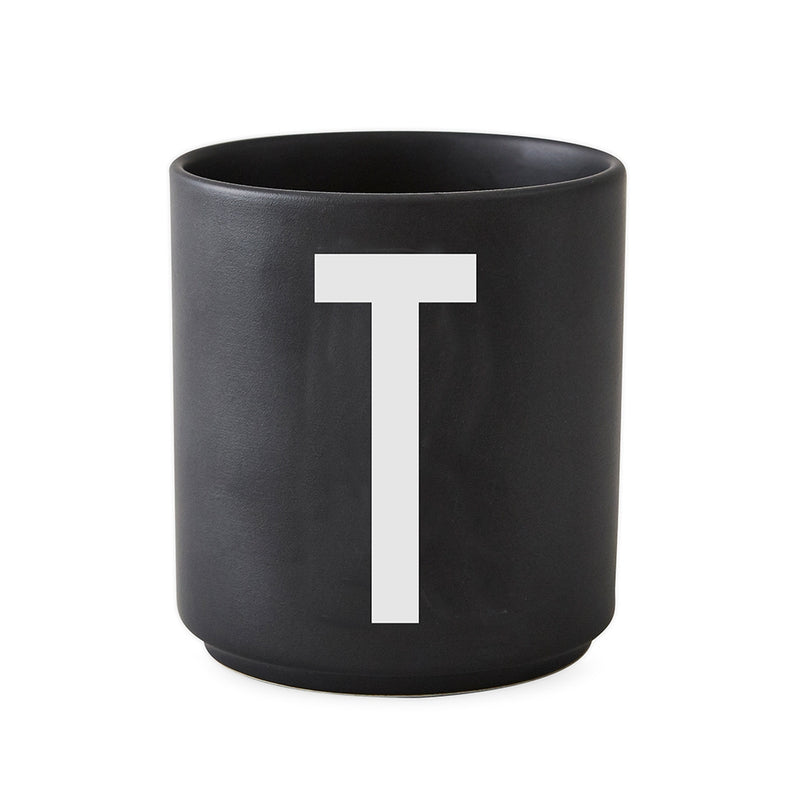 Design Letters - AJ Porzellan Becher | T / schwarz