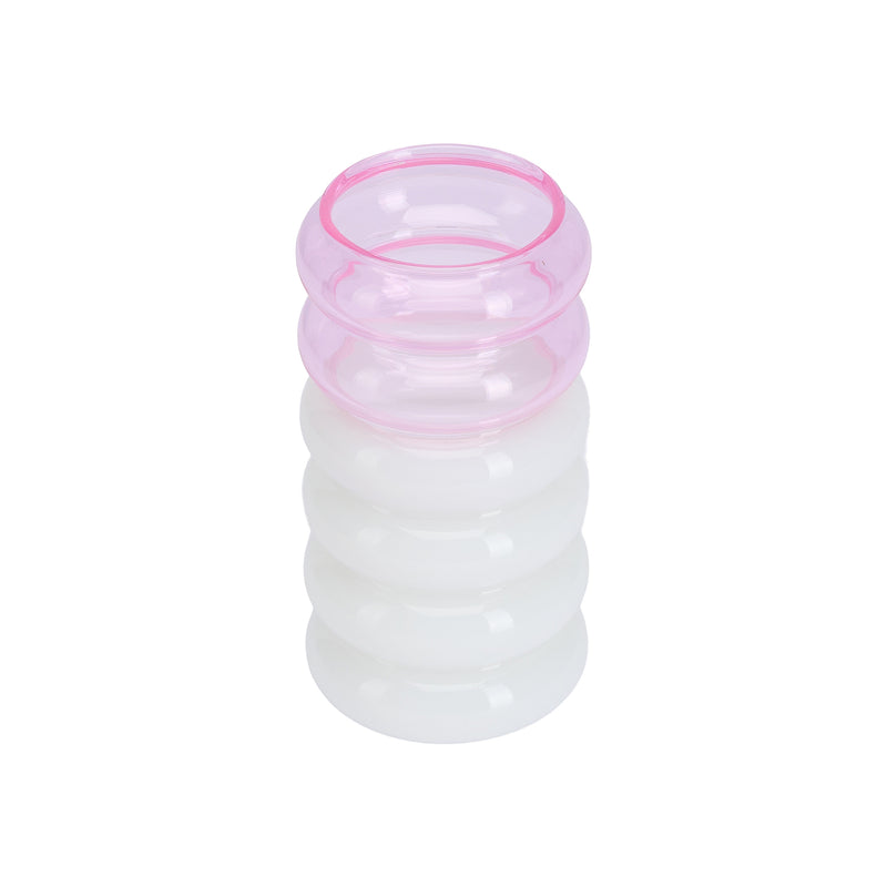 Design Letters - Bubble - 2 in 1 Vase &amp; Kerzenhalter | pink/milky white