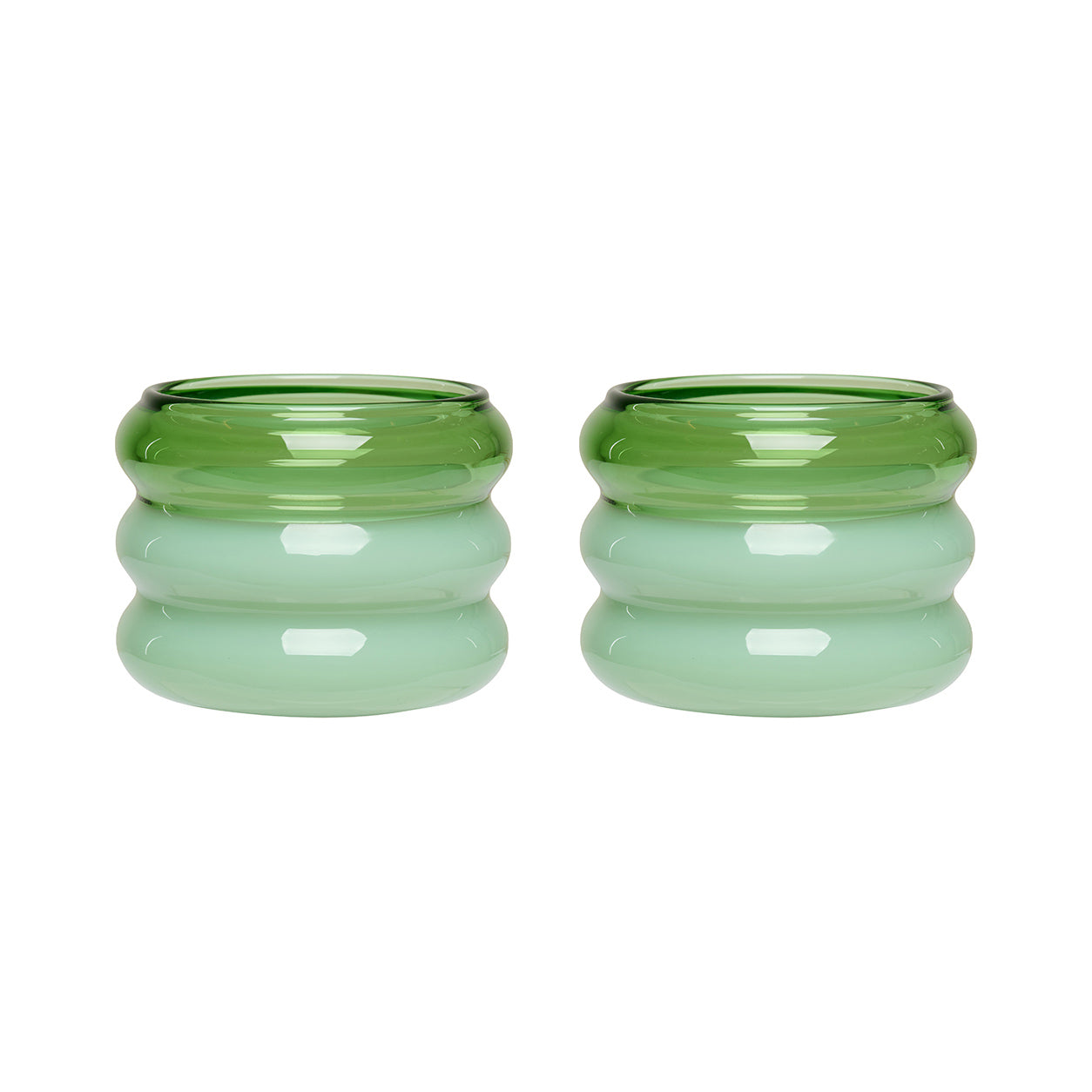 Design Letters - Bubble Teelichhalter | grün/milky green