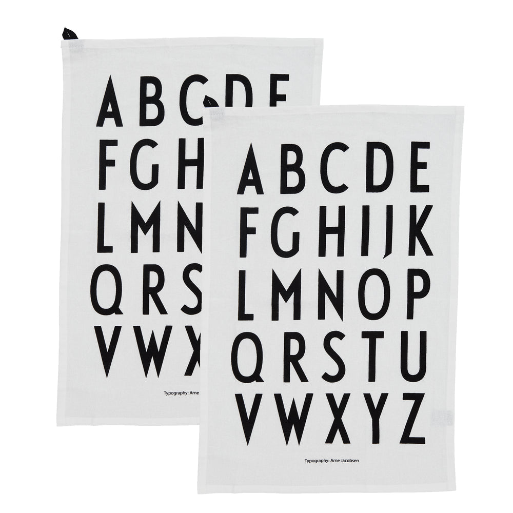 Design Letters - ABC Classic Geschirrtuch-Set | weiß