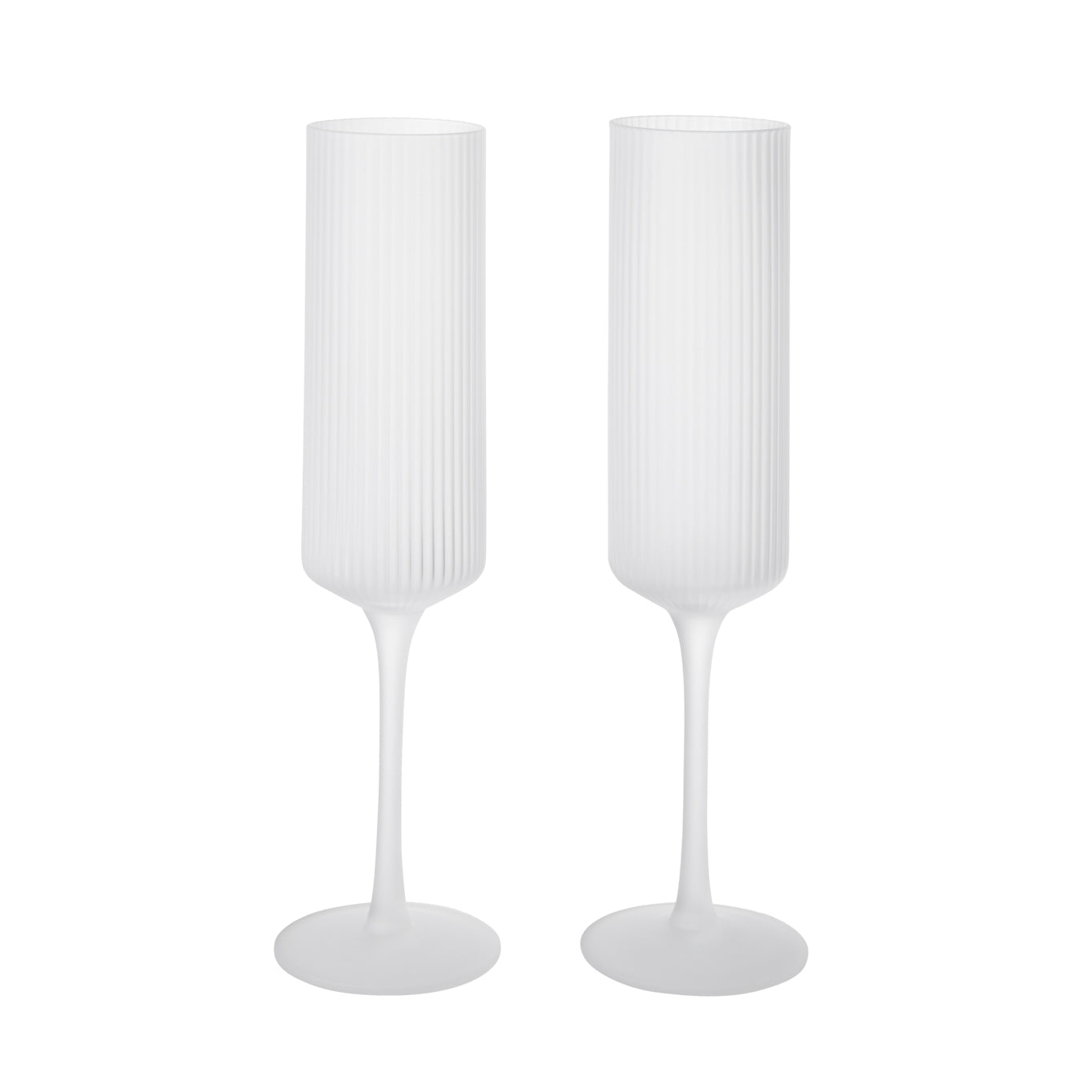 Ferm Living - Ripple Champagnerflöte | frosted