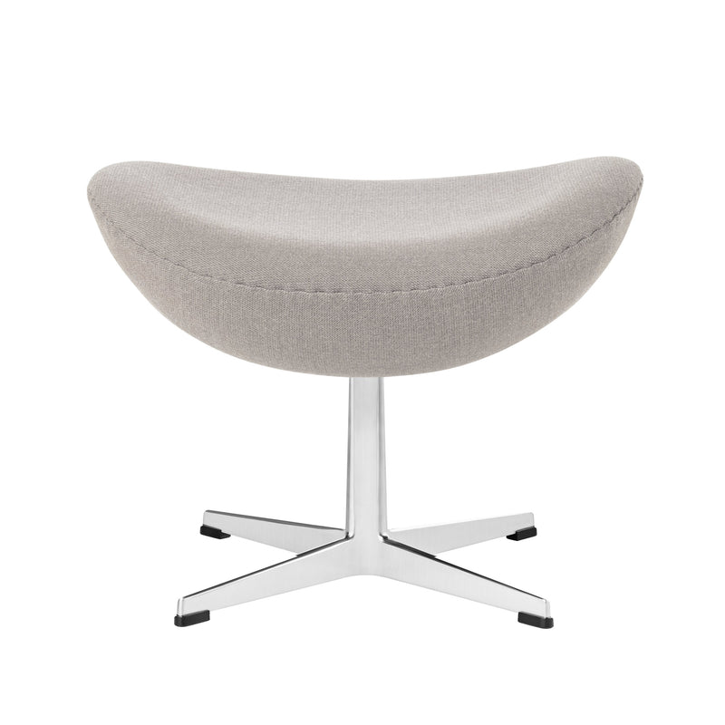 Fritz Hansen - Egg Fußhocker | Capture warmgrau hell 4101 / Aluminium gebürstet matt