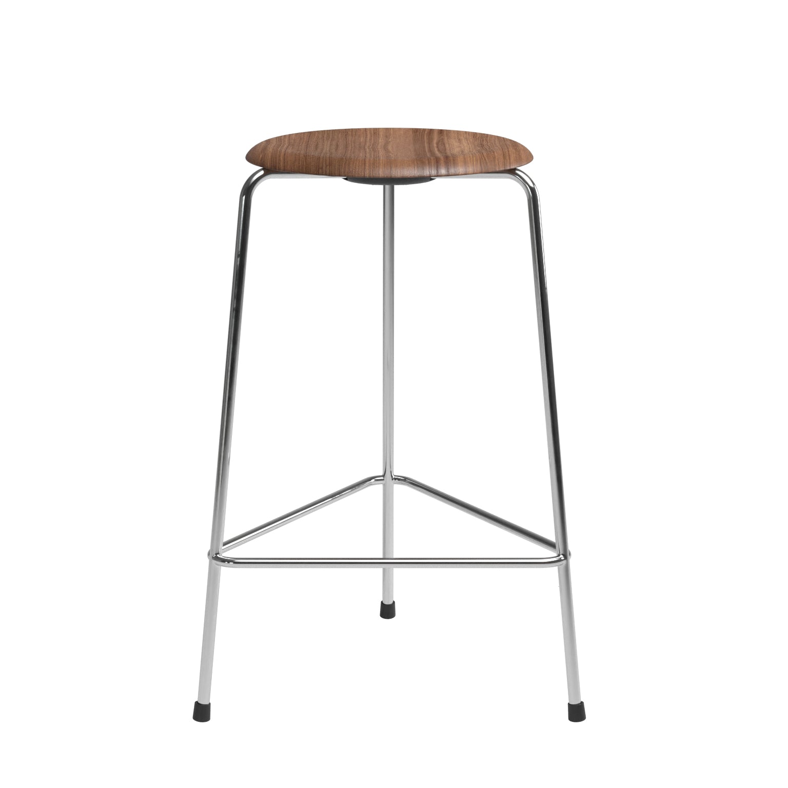 Fritz Hansen - Dot Barhocker | 3 Beine / walnuss / H 65 cm