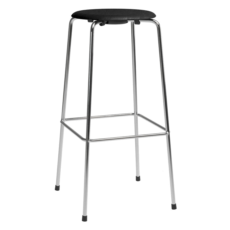 Fritz Hansen - High Dot Barhocker | Furnier Esche schwarz / Höhe 76 cm / 4-beinig