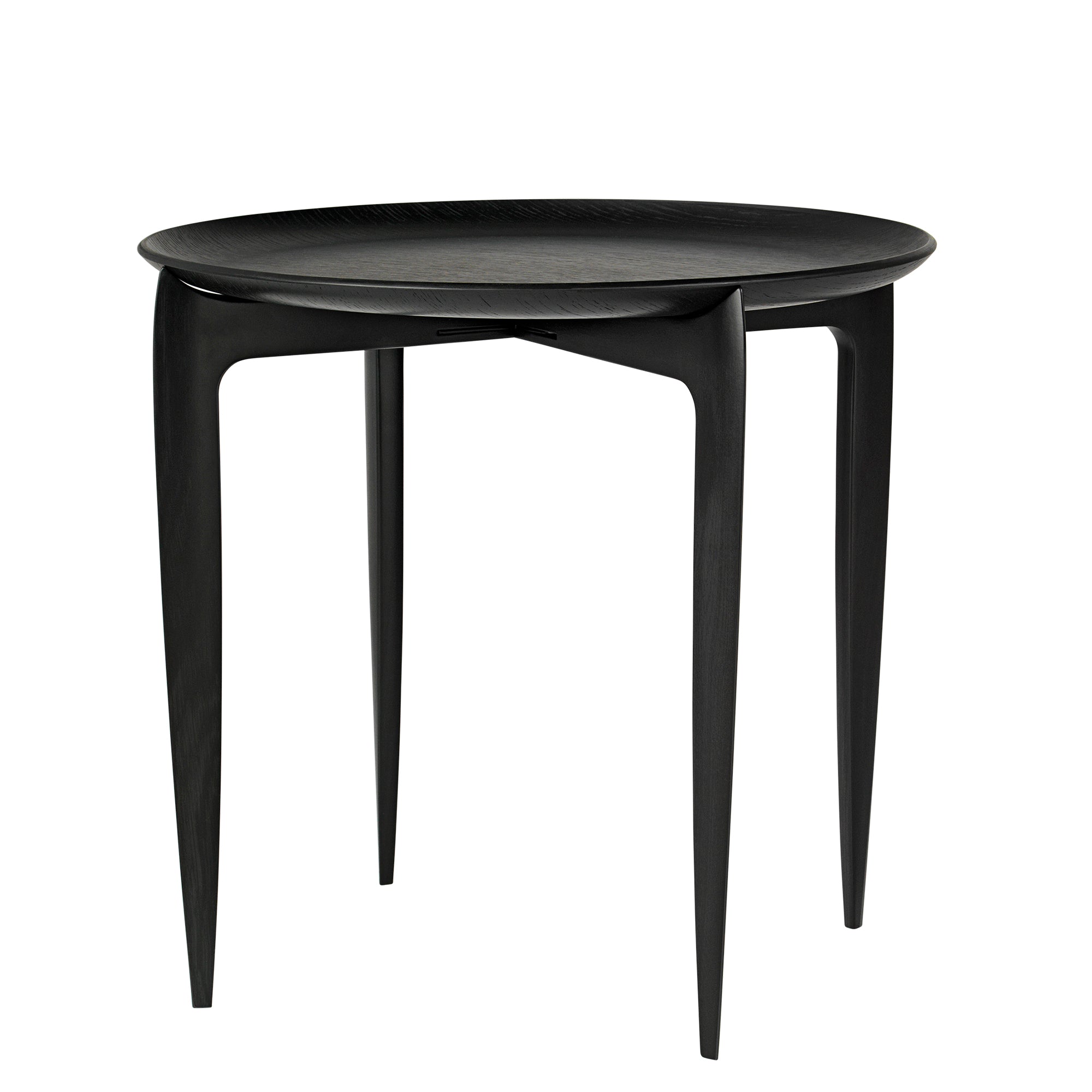 Fritz Hansen - Tablett-Beistelltisch 1958 | Ø 45 x H 42 cm / schwarz