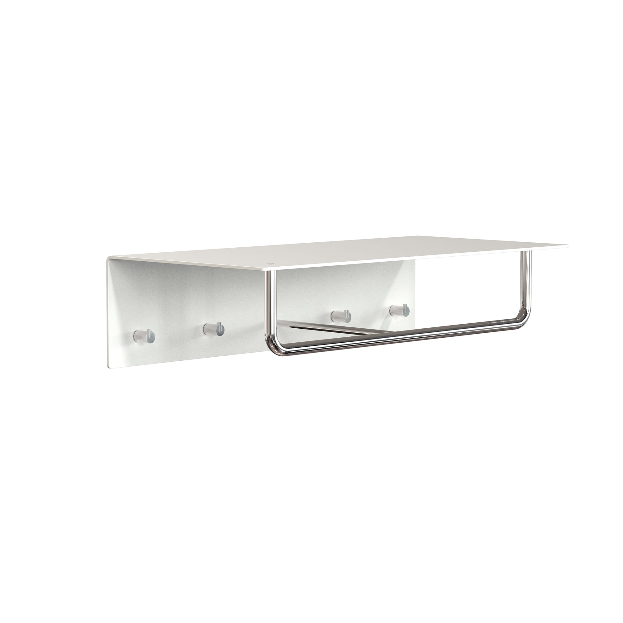 Frost - Unu Wandgarderobe mit Haken und Stange | 600 mm / weiß