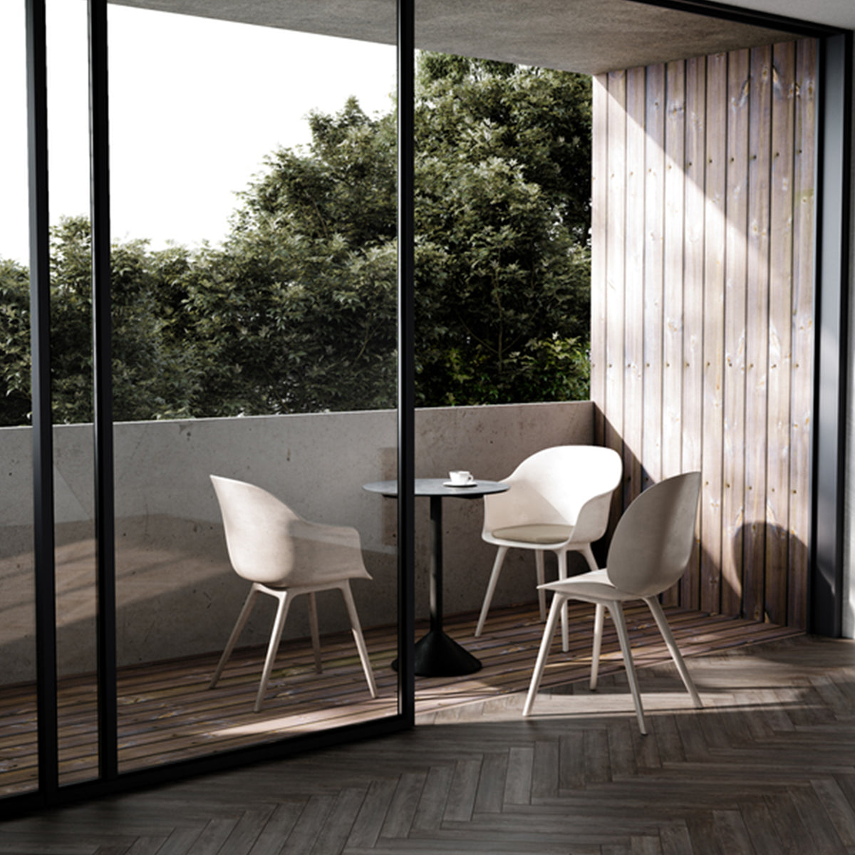 Gubi - Bat Dining Stuhl Outdoor