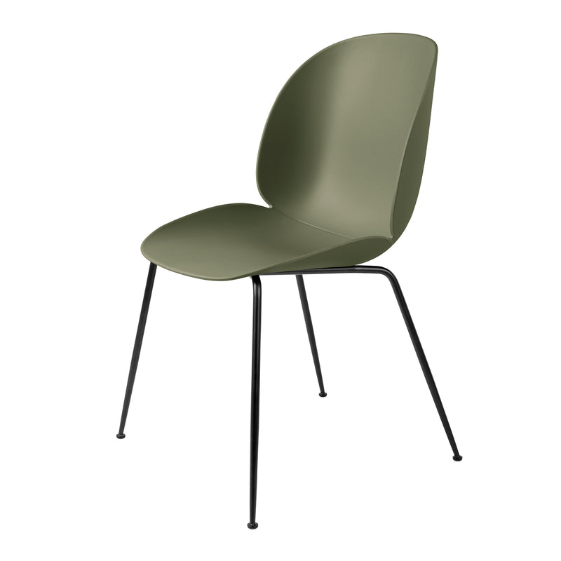 Gubi - Beetle Stuhl (Metall) | fern green / mattschwarz
