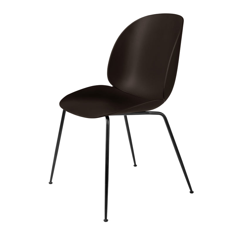 Gubi - Beetle Stuhl (Metall) | mocha brown / mattschwarz