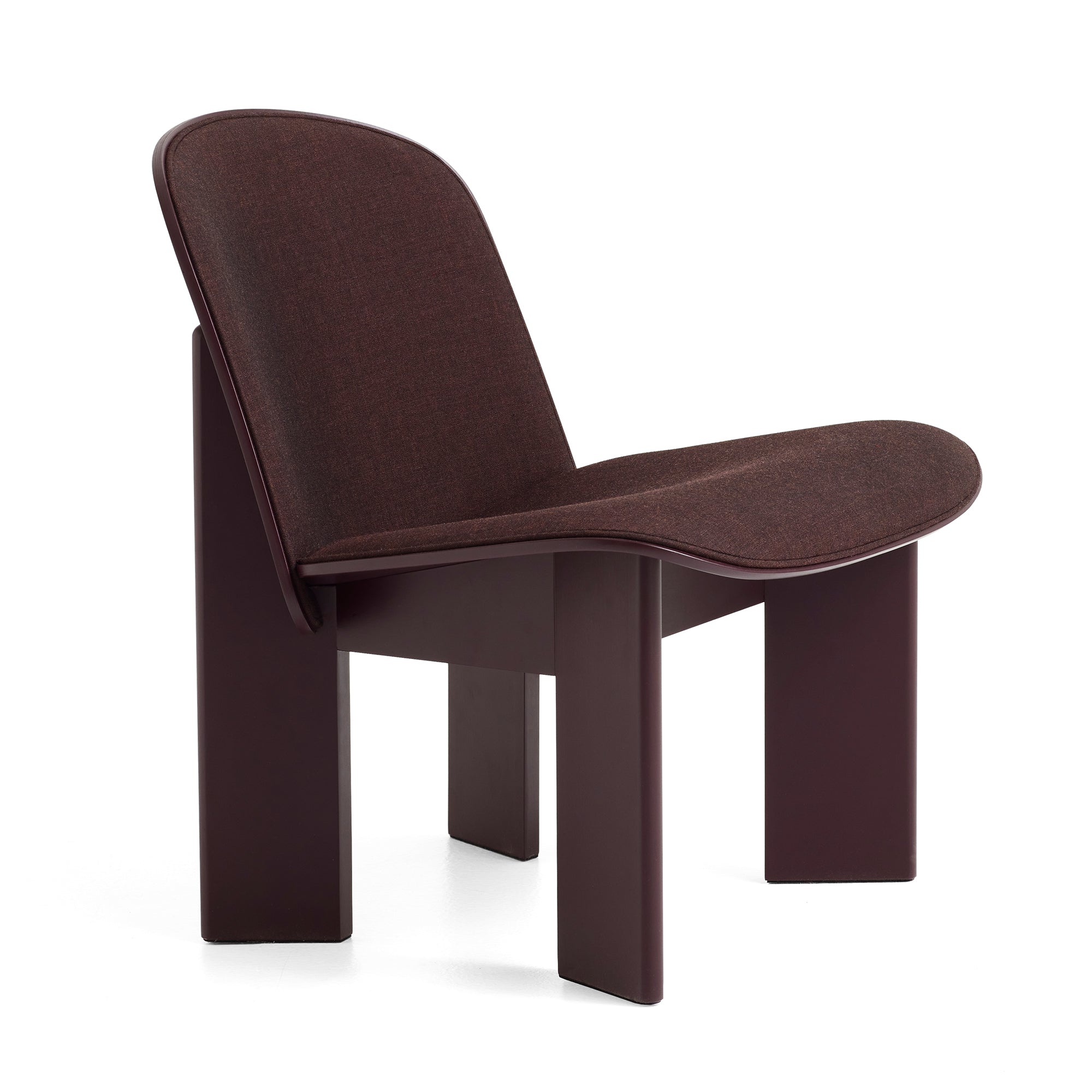 HAY - Chisel Lounge Chair | Remix bordeaux (373) / Buche dark bordeaux/dark bordeaux