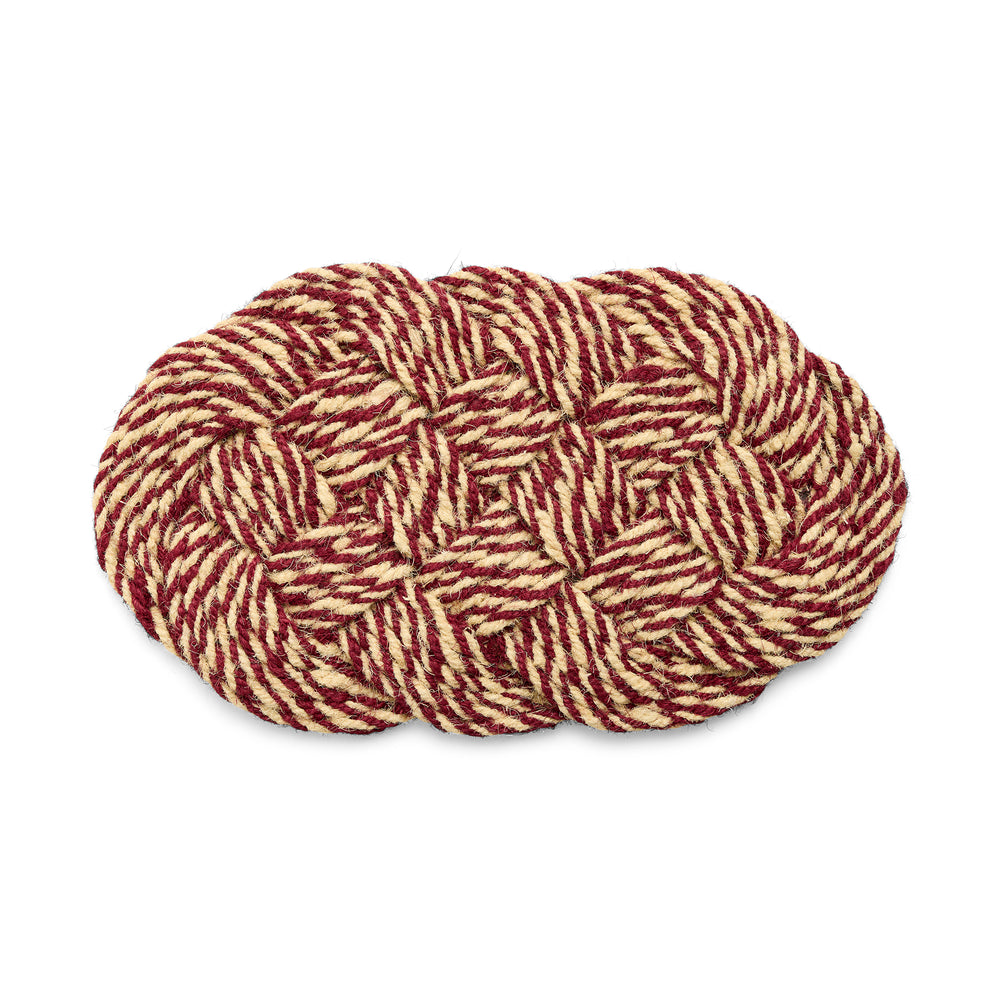 HAY - Coco Fußmatte | bordeaux/off-white