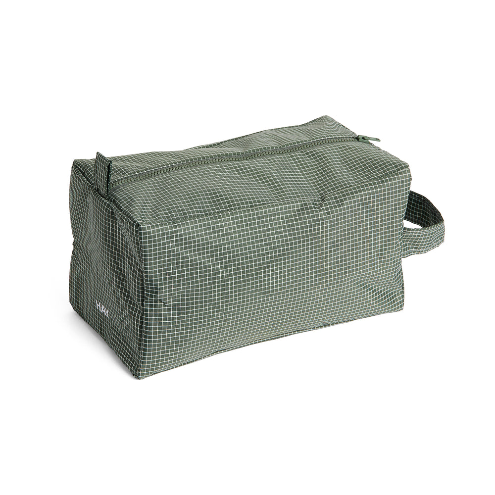 HAY - Grid Wash Bag | dunkelgrün
