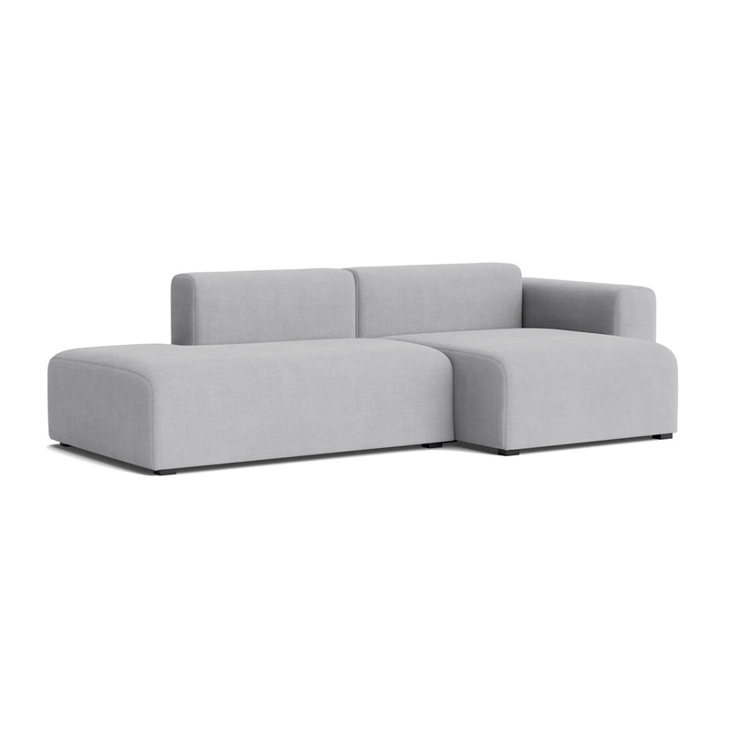 HAY - Mags Sofa 2,5-Sitzer mit niedriger Armlehne | Linara hellgrau (443) / Armlehne rechts / Kombination 3