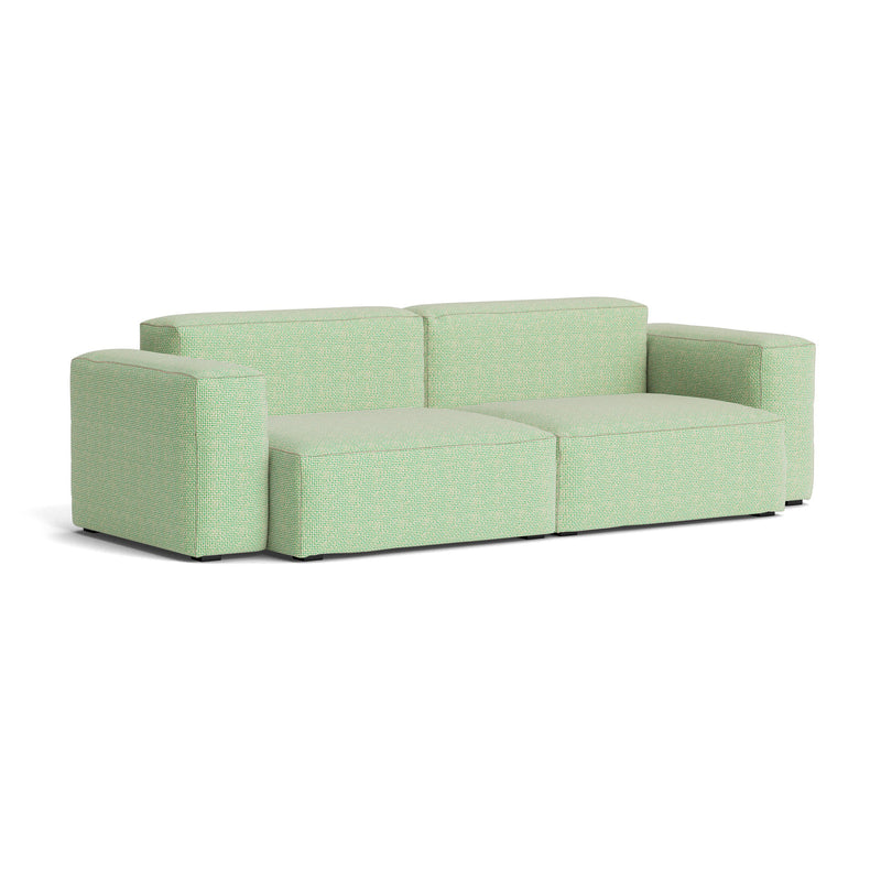 HAY - Mags Soft Sofa 2,5-Sitzer mit niedriger Armlehne | Tartaglia green white (989)