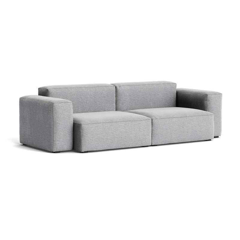 HAY - Mags Soft Sofa 2,5-Sitzer mit niedriger Armlehne | Kvadrat Hallingdal 65 hellgrau (130)