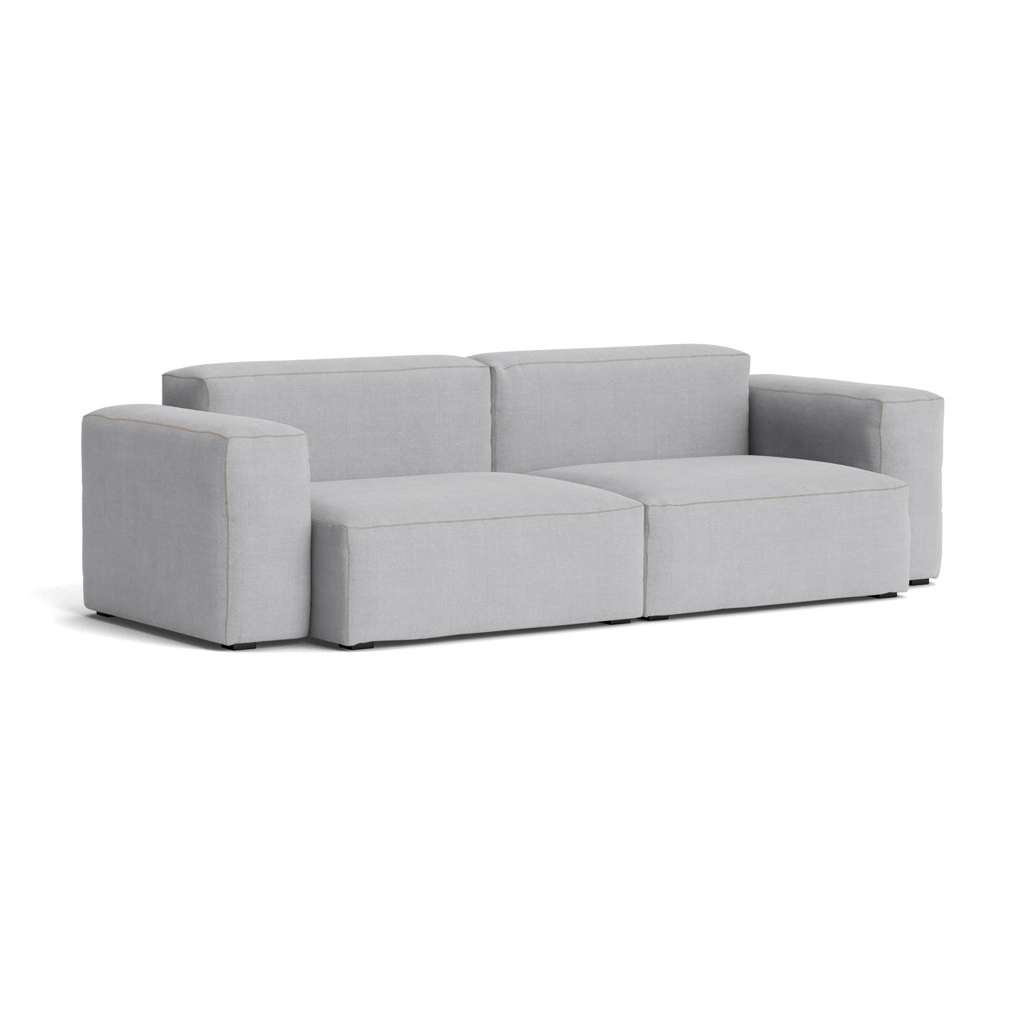 HAY - Mags Soft Sofa 2,5-Sitzer mit niedriger Armlehne | Linara hellgrau (443)