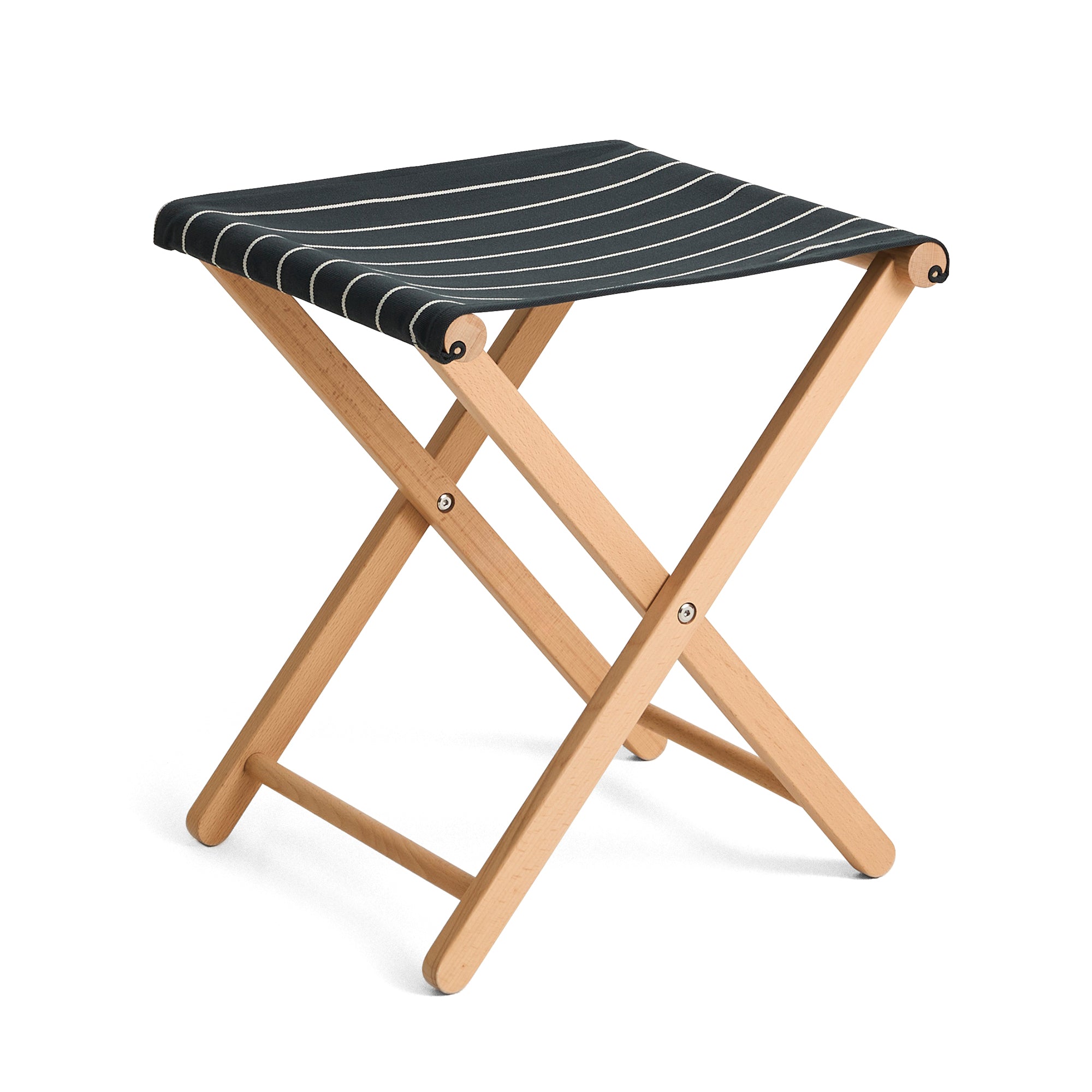 HAY - Outdoor Market Klapphocker | black with beige stripe
