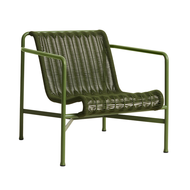 HAY - Palissade Cord Lounge Chair Low | olivgrün