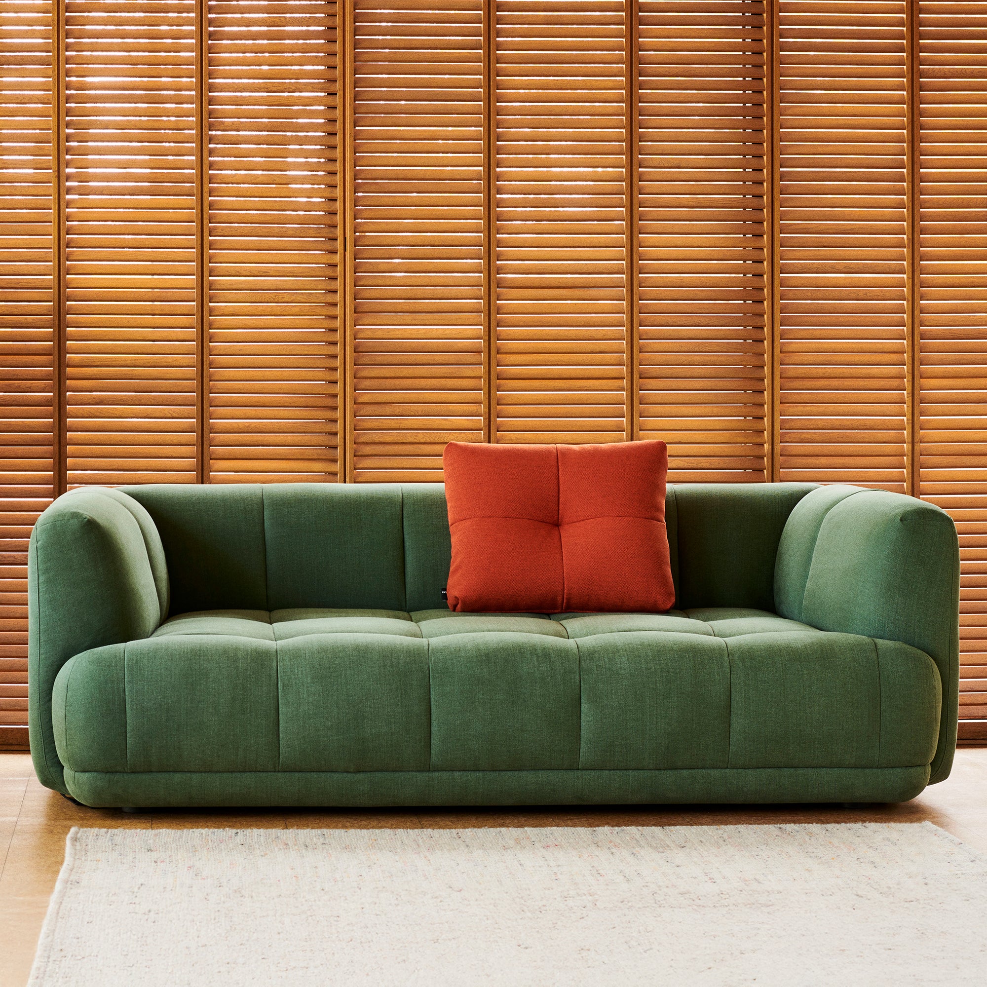 HAY - Quilton 2-Sitzer Sofa | Linara grün (100)
