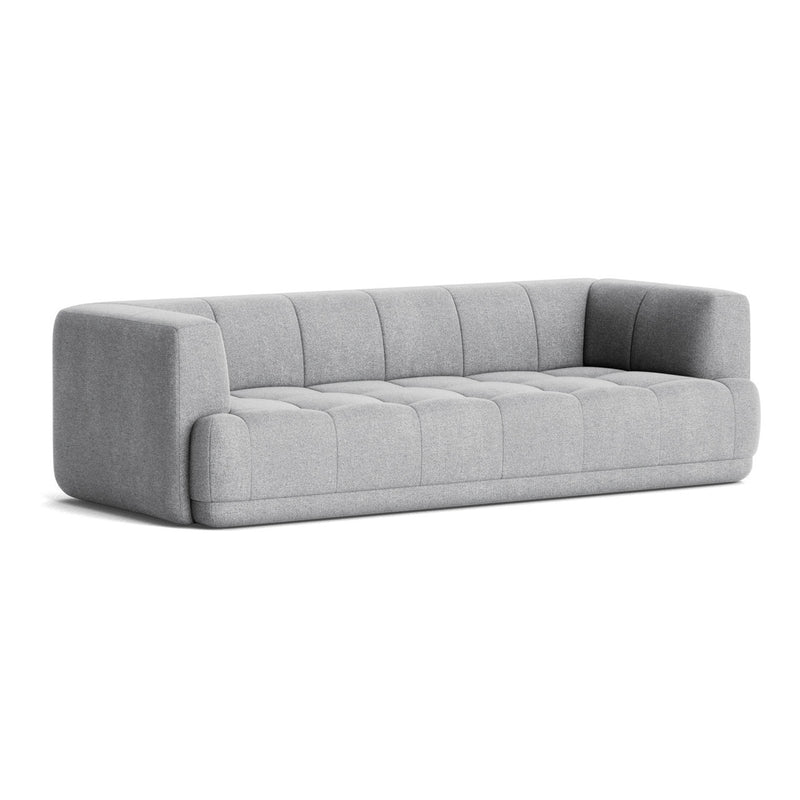 HAY - Quilton 3-Sitzer Sofa | Kvadrat Hallingdal 65 hellgrau (130)