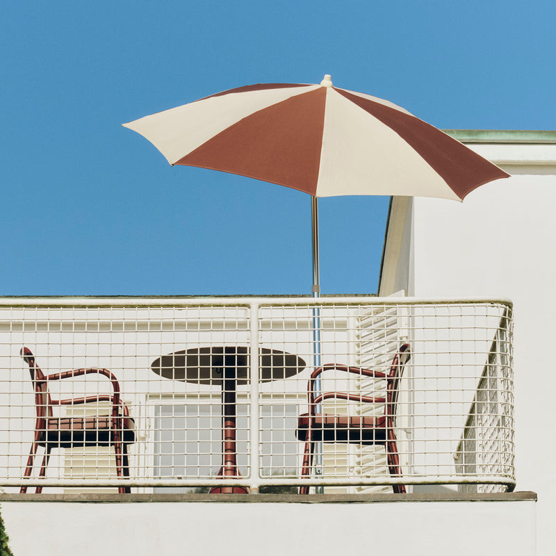 HAY - Terrazza Sonnenschirm | Ø 200 x H170-220 cm / off-white and burgundy