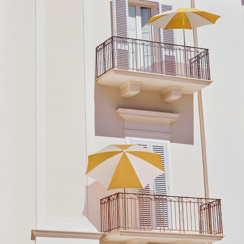 HAY - Terrazza Sonnenschirm | Ø 200 x H170-220 cm / off-white and ochre