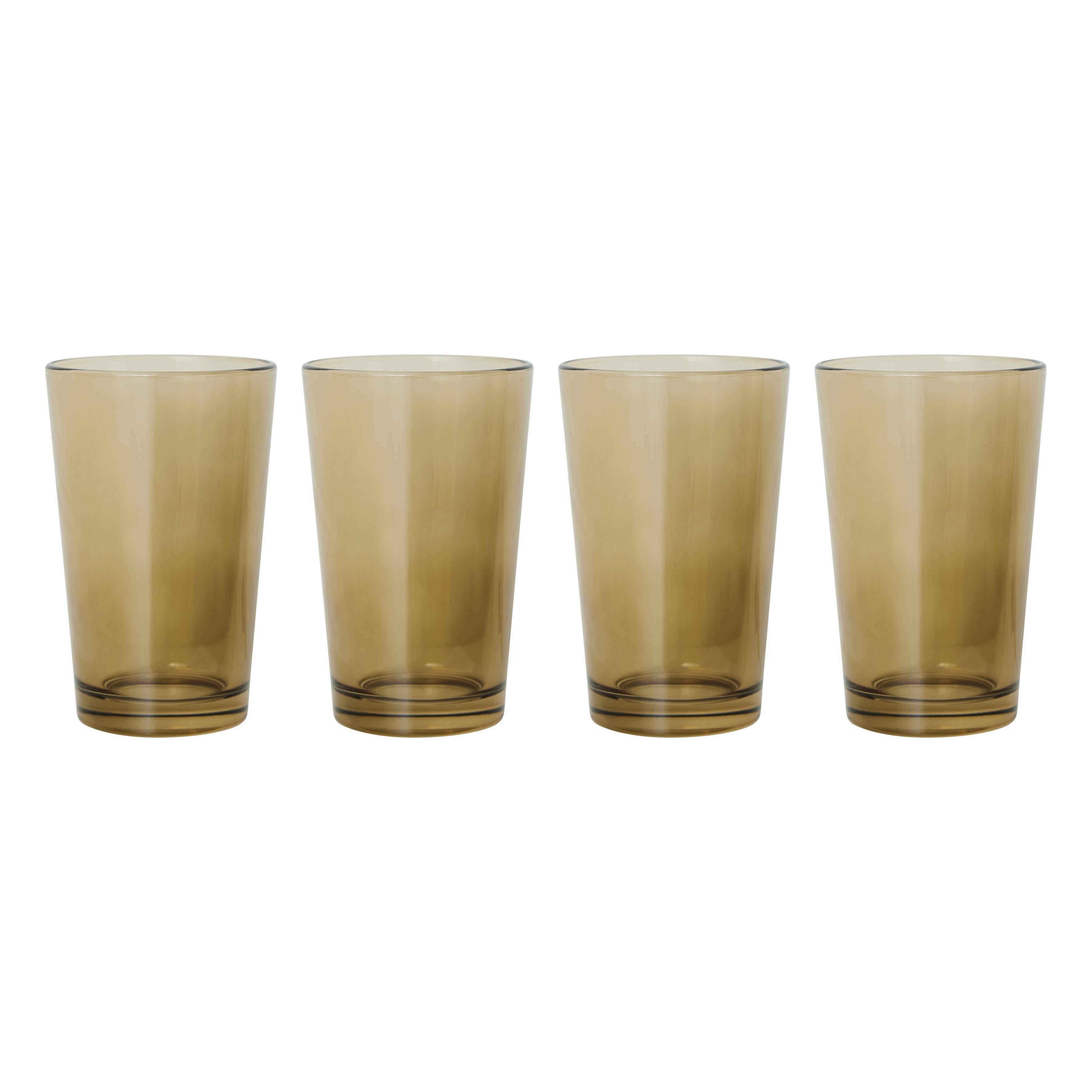 HKliving - 70's Glas Teebecher | mud brown