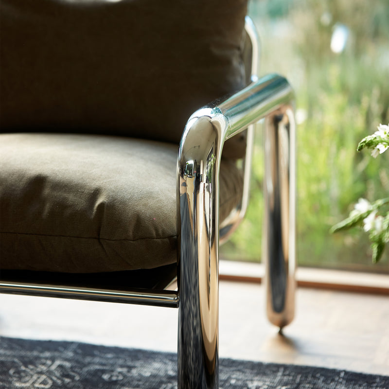 HKliving - Chrom- Loungesessel