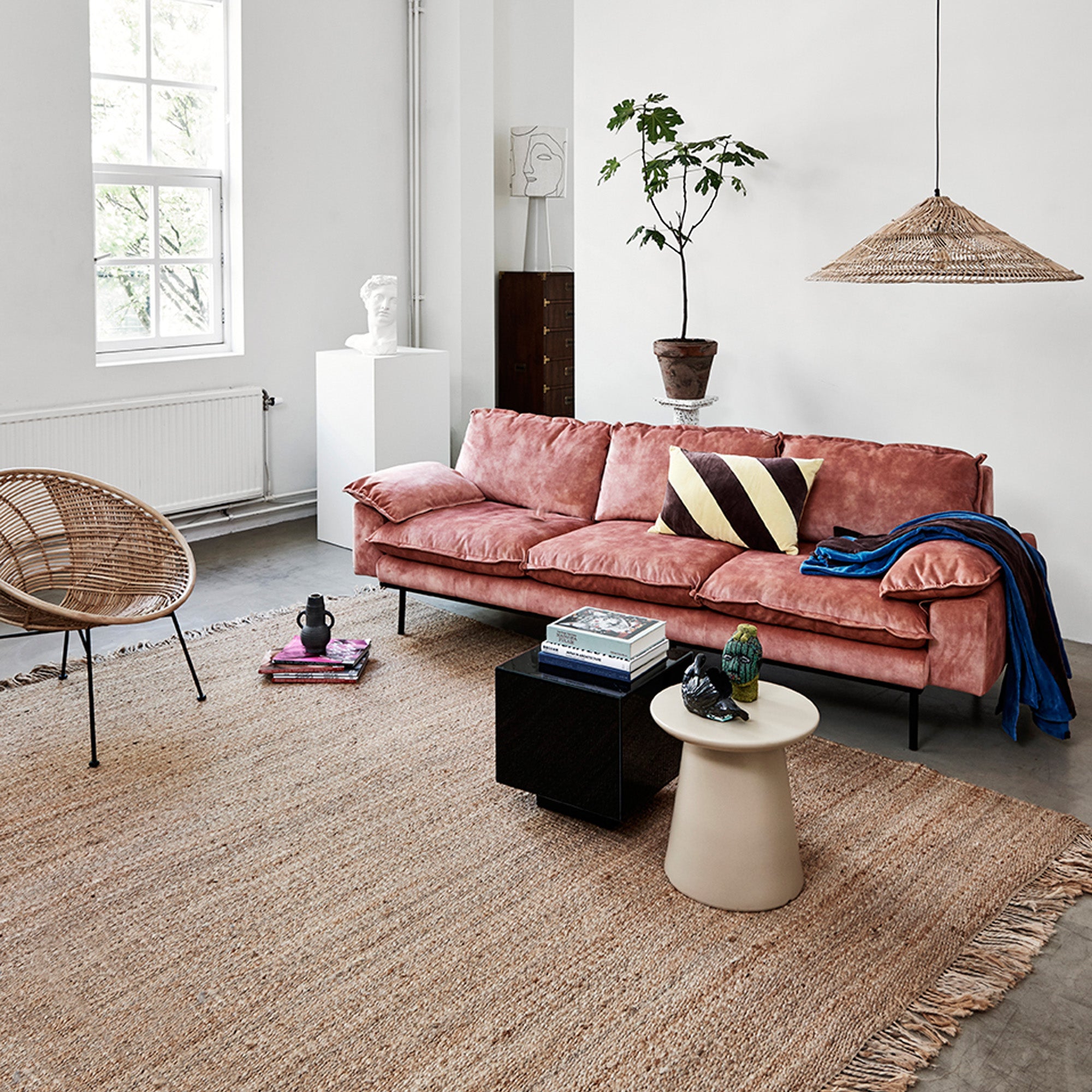 HKliving - Wicker Pendelleuchte