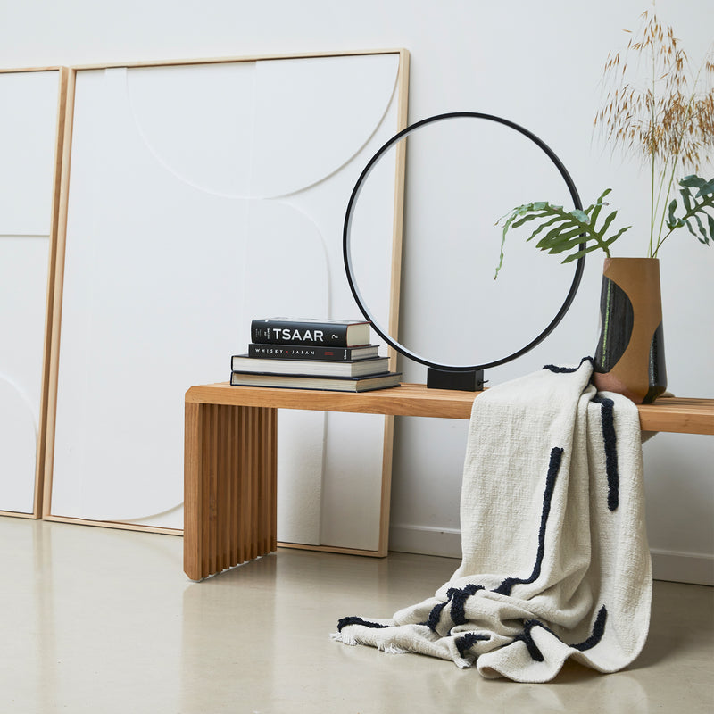 HKliving - Slatted Bank | 160 cm / Sand