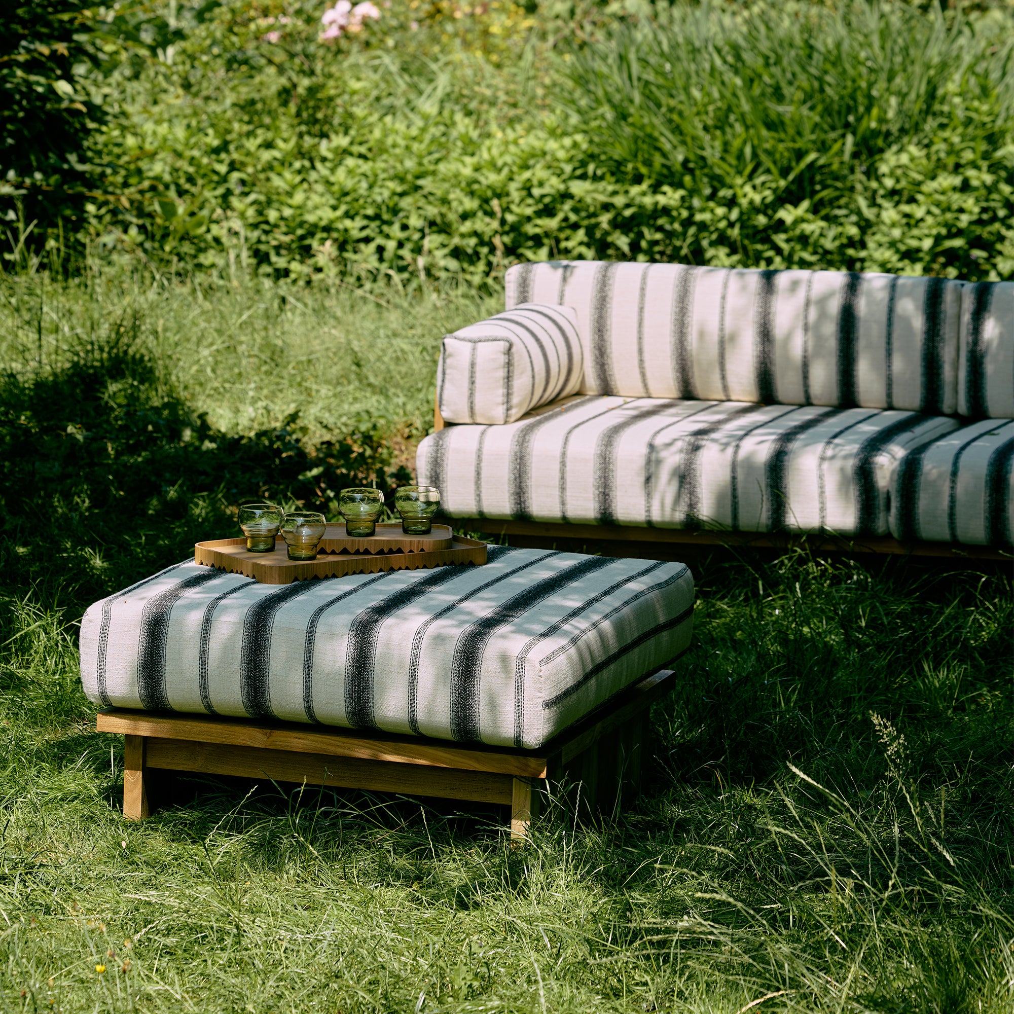 HKliving - Outdoor Hocker Teak | chalkstripe