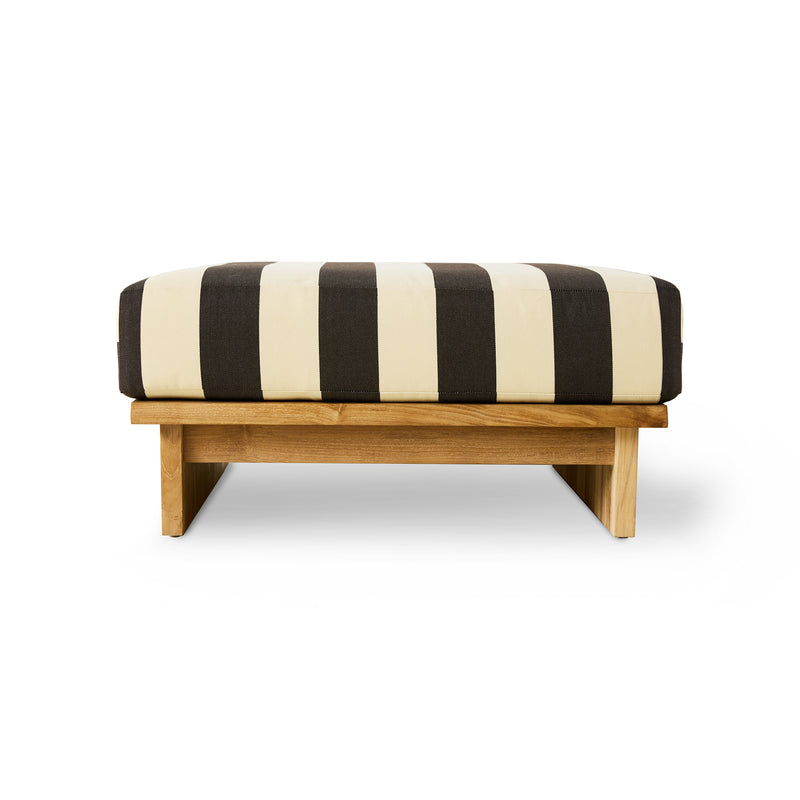 HKliving - Outdoor Hocker Teak | stracciatella