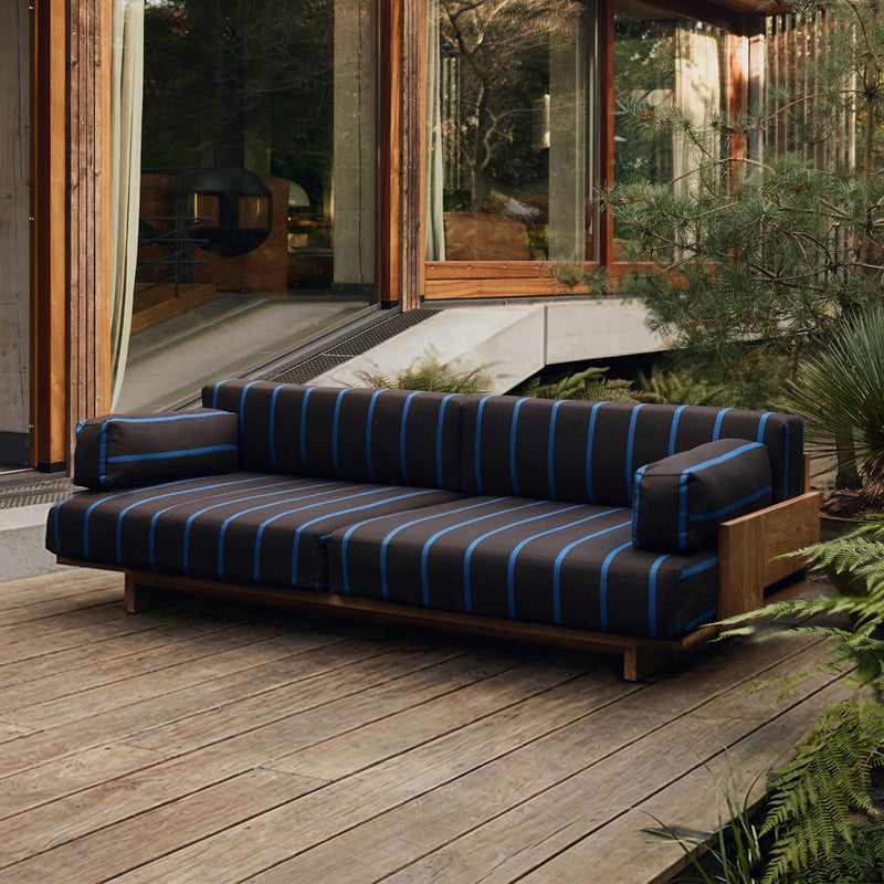 HKliving - Outdoor Teak Lounge-Sofa | burnt sky